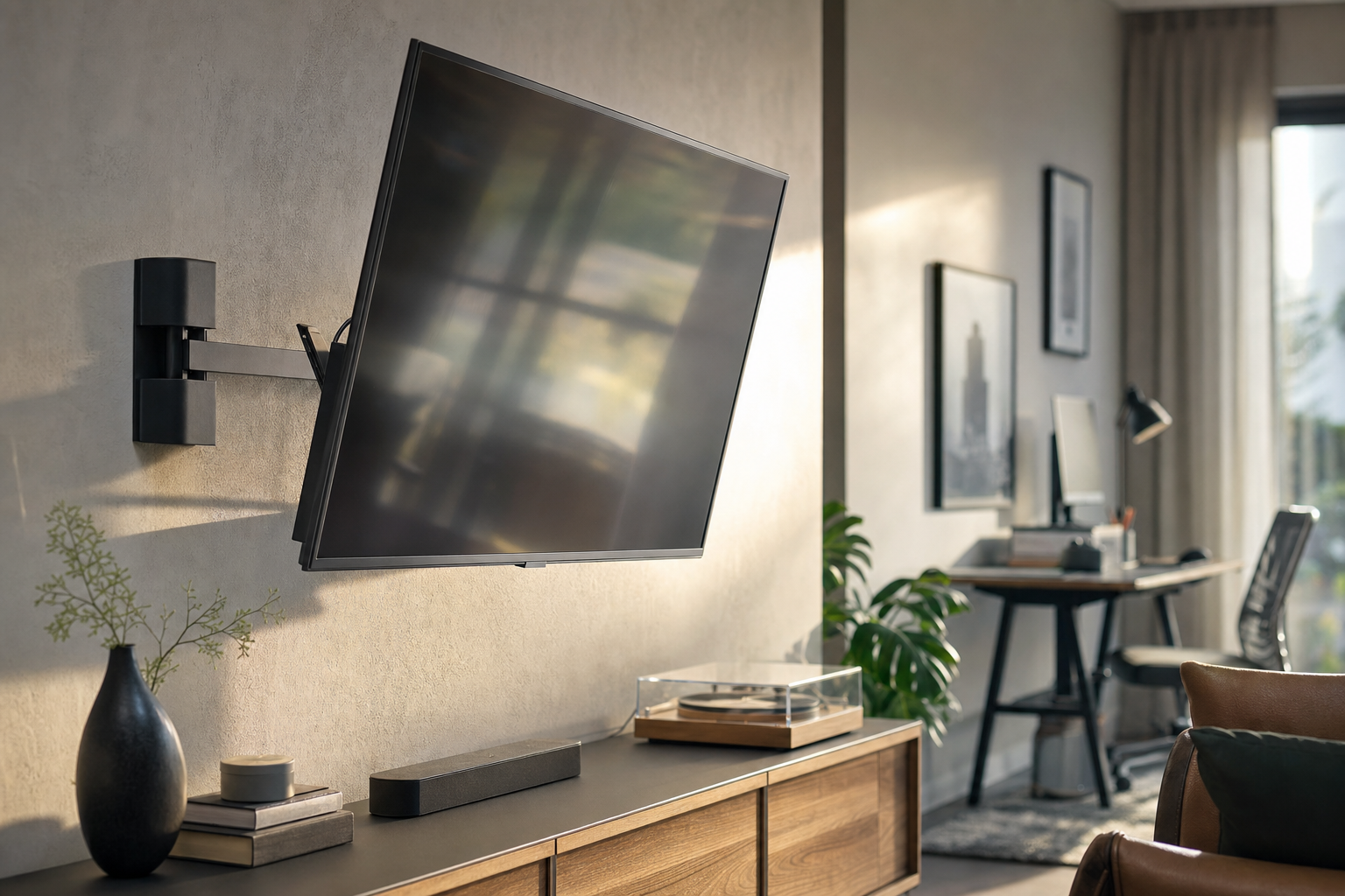 Kantelbare TV wandhalterung met verstelbare hoek