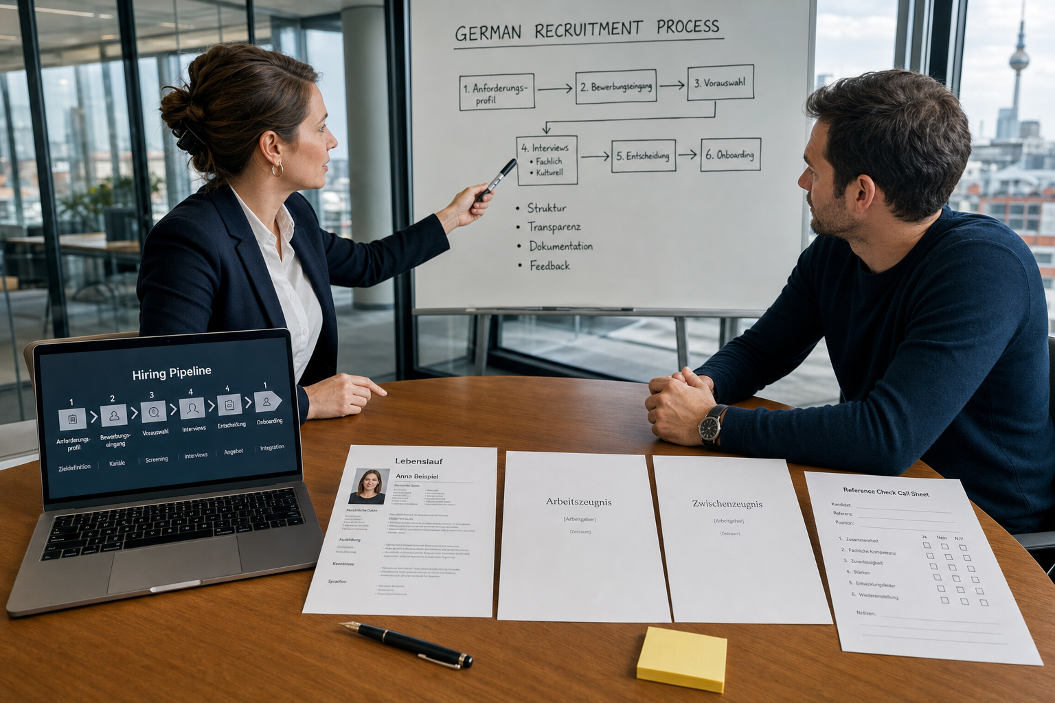 Recruitment process in Germany with CV and documents