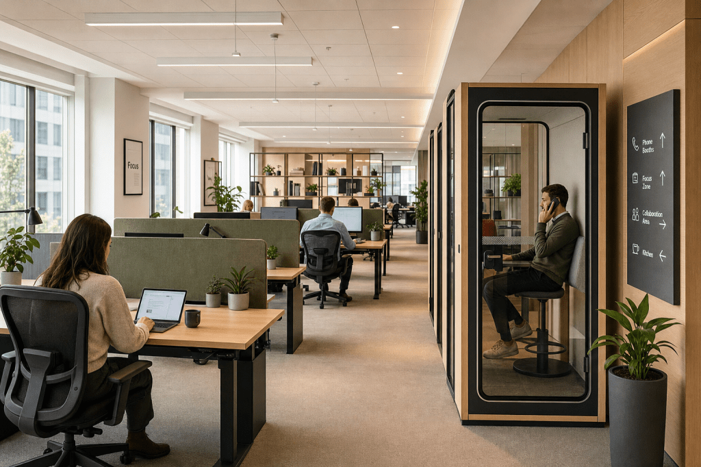 Hoe richt je een moderne kantoorinrichting in die hybride werken ondersteunt zonder in te leveren op concentratie en&nbsp;privacy?